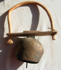 Ethnic origin goat bell with wooden collar