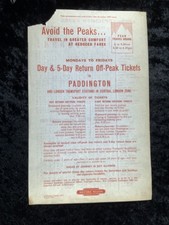 1960 Railway Handbill Loudwater Bourne End Marlow Maidenhead Iver Uxbridge etc