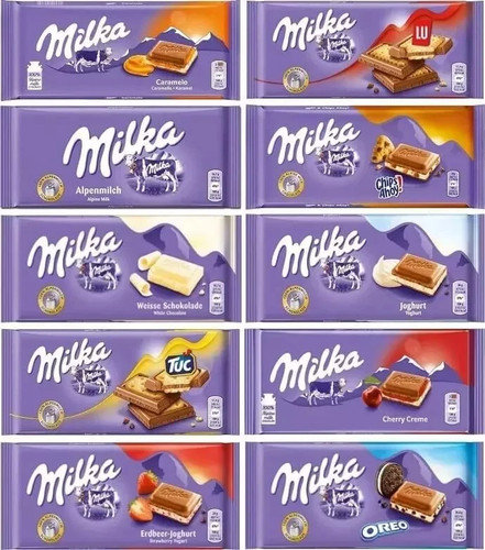 Milka assorted chocolates 100g - milka,