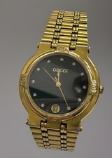 Vintage Gucci 9200M Gold Tone Men's Dress Watch Quartz Working (DAMAGED PIN)