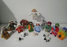 Hand knitted nativity set - nativity,