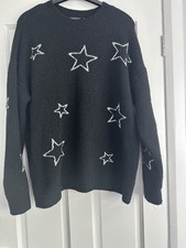 Marks and Spencer Women’s Black Star Print Pullover Jumper L