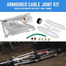 ARMOURED CABLE JOINT KIT SWA CABLE RESIN FILLED JOINT 1.5MM 300MM 2 CORE 4 CORE
