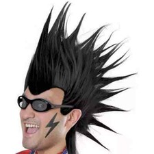 Rave Punk Mohawk Rocker Wig