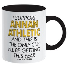 I SUPPORT ANNAN ATHLETIC MUG gift for fan FOOTBALL gift boxed