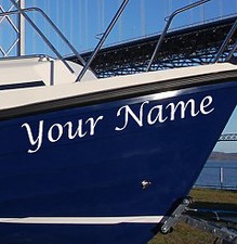 3 x Boat Name Vinyl Stickers Graphics Decals Narrow Boat Speed Jet ski