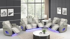 NEW Gray LED Power Recliner