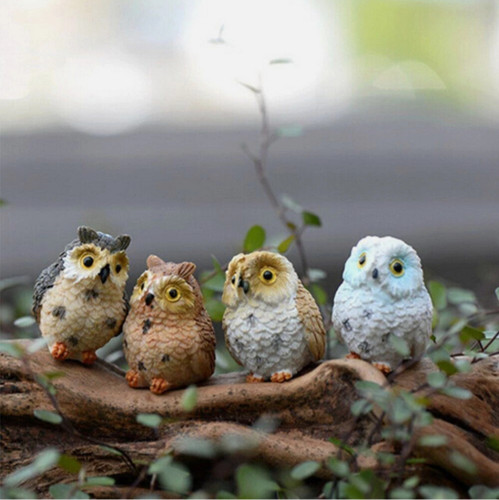 Set miniature owl - 4,