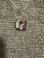 New US Flag Christian Cross Italian Charm Fits 9mm Classic Nomination Bracelet
