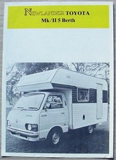 TOYOTA NEWLANDER Mk II 5 BERTH CARAVAN Sales Leaflet c1978