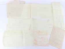 Lot Of 12 Vintage Hand Drawn