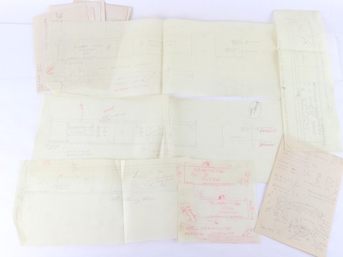 Lot vintage hand drawn - vintage,