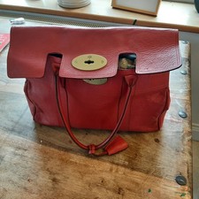 RRP £1095 Mulberry red NVT leather Bayswater tote shoulder bag.