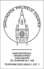 Royal Mail Postcard Darlington Philatelic Counter Post Office Corporation 1984