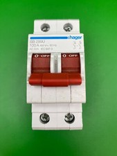 Hager SB299U 100A Double Pole Main Switch Isolator