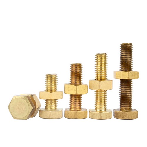Brass hexagon head screws - hexagon,