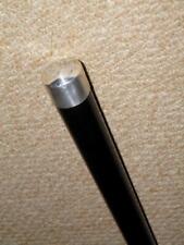 Antique Ebon.y Military Drill Cane Walking Stick - 'HRM' Silver Pommel Top -85cm