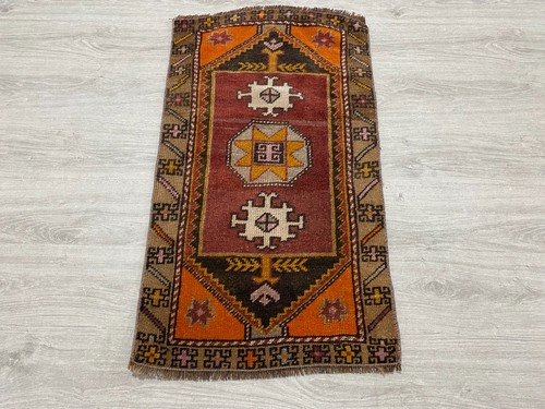 Vintage turkish rug 6x3 ft - rug, 1.6x3