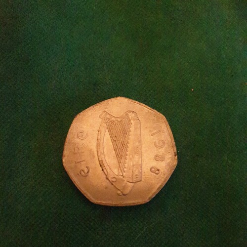 Irish 1988 fifty pence 50p - an,