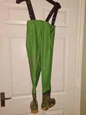 Kids Fishing Paddling Chest Waders Green UK 10/11 28/29