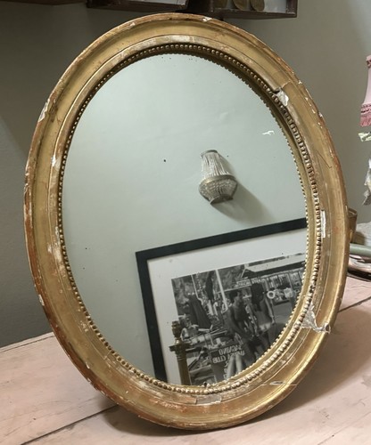 Old french gilt mirror - french, with