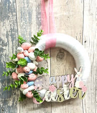 Handmade  Easter Wreath for Front Door – Spring Garland