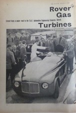 Technical review Rover Gas Turbine car  last authorised fdetais of progject