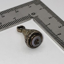 Gold plated antique seal fob - plated,