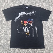 Vintage Daft Punk T Shirt Size Large Discovery Album Y2k Graphic Print 