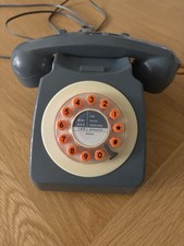Reproduction Grey And Orange Telephone 