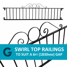 Swirl top wrought iron - wrought,