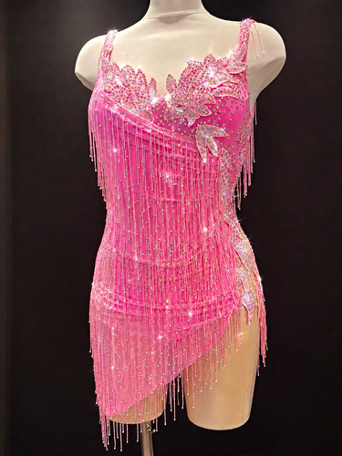 Pink sequin fringe - pink,