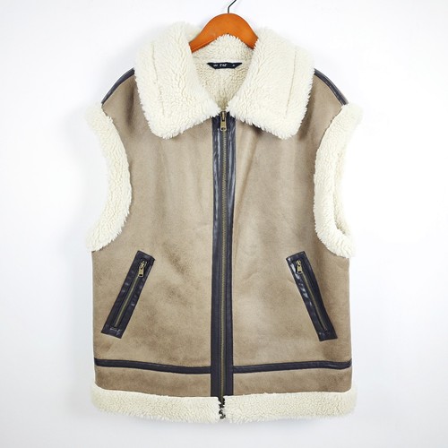Brown faux shearling - brown,