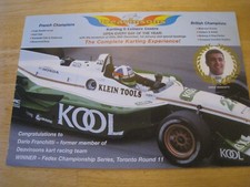 DEAVINGSONS KARTING CENTRE DARIO FRANCHITTI ADVERT READY FRAME A4 SIZE FILE W