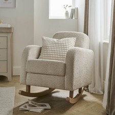 Nursing Rocking Chair - Etta Maternity / Breastfeeding Armchair Boucle Mushroom