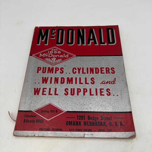 Vintage mcdonald p - a.y., p-41-d