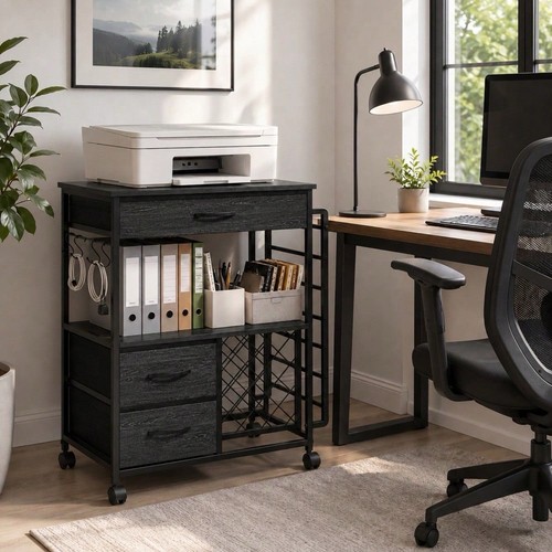 Black mobile craft table - mobile,
