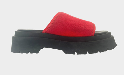 Miista mules red - by, cloth