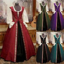 Renaissance Long Dress Costume Female Victorian Medieval Cosplay Clothing HOT