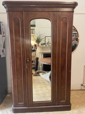 Late Victorian Antique Mahogany Wardrobe 