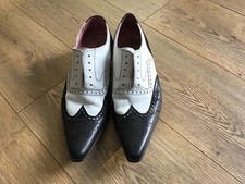 men’s dress shoes, Vintage, Red or Dead, Ask the Missus, black &While brogue, s8