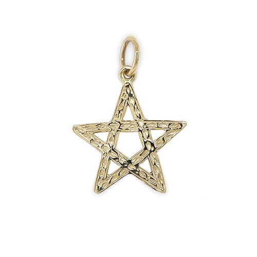 Masonic pentagram pendant 9ct - masonic,