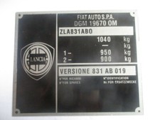 Nameplate Lancia plate plate