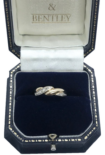 Diamond ring 9ct gold - ring, vintage