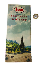 Road Map Southern Scotland Esso Tourist Collectable Vintage ra