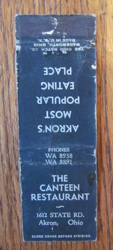 Akron ohio matchbook - matchbook, cover