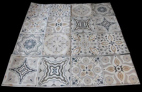 Grey tile stickers mosaic - grey,
