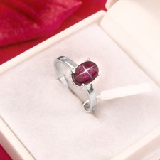 Natural Star Ruby Solitaire