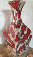 BLACK RYDEN Square Vase by ANITA HARRIS signed 2002