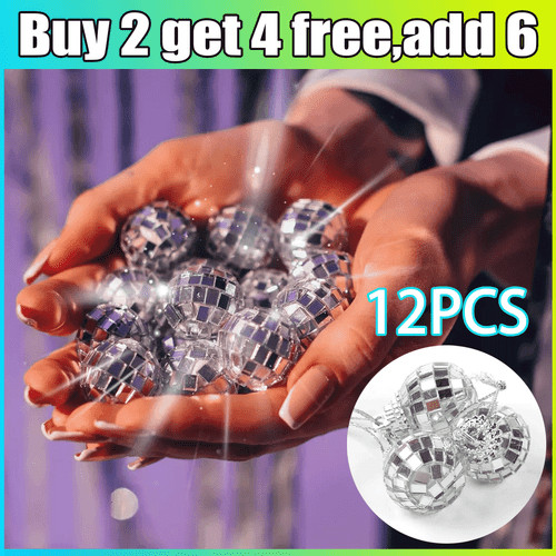 12pcs set silver disco hanging - 12pcs/set,